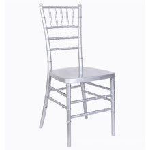 Silla Chiavari de plata pintada SGS certificada con base de metal